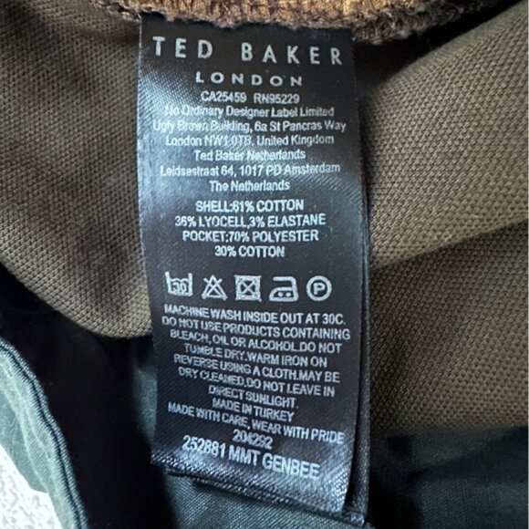 Ted Baker Green Genbee Casual‎ Relaxed Chinos 36R Men’s - Picture 10 of 11